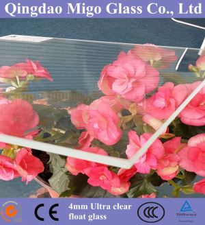 4mm tvrdené Ultra Clear (nízke železo) plavené sklo sklo skleníkových