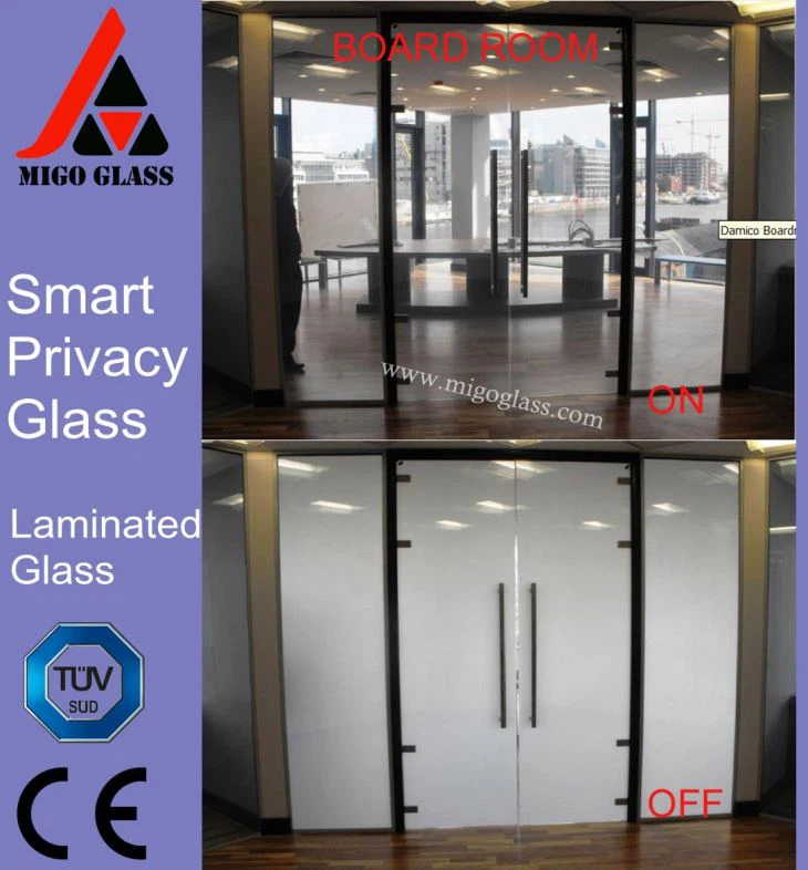 5 mm + PDLC + 5 mm Mágia Inteligentné Glass (vypnutie), Low-E sklo
