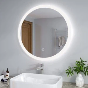 Moderné okrúhle LED zrkadlo