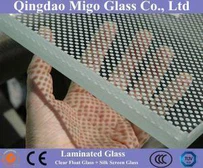 Vrstvené sklo so vzorom hodvábnej sieťotlače